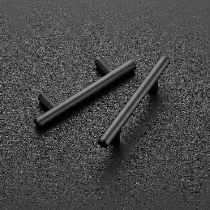 Ravinte 5 Pack 6 inch Cabinet Pulls Matte Black Stainless Steel Kitchen Cupboard Handles Cabinet Handles 3.5” Hole Center