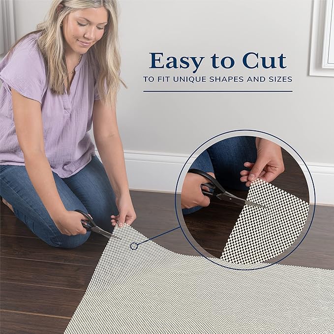 Veken 6 Ft Round Rug Pad Gripper for Hardwood Floors, Non Slip Circle Rug Pads for Area Rugs, Thick Rug Grippers for Tile Floors, Under Carpet Anti Skid Mat, Keep Your Rugs Safe and in Place