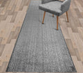 Custom Length Cut to Size Wide Width Carpet Runner Rug for Hallways, Skid Resistant Latex Rubber Backed, 31 inch Wide X Customized Length, Stripe Grey, 31 inch X 15 feet