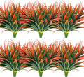 16 Pcs Artificial Outdoor Plants UV Resistant Tall Fake Grass Plants Bushes Faux Tropical Flowers Décor Fall Winter Summer Planters Patio Front Door Porch Plastic Greenery & Shrubs Decoration