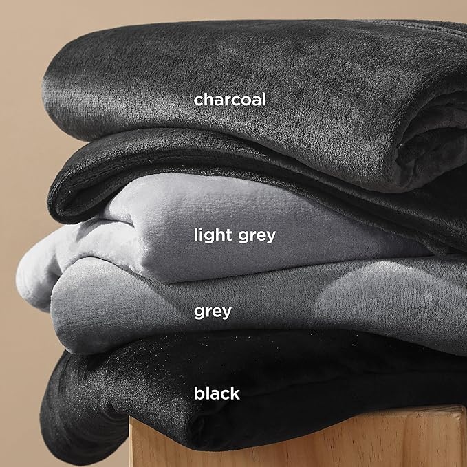 Bedsure GentleSoft Fleece Throw Blanket for Couch Black - Lightweight Plush Fuzzy Cozy Soft Halloween Blankets and Throws for Sofa, 50x60 inches
