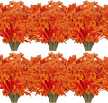 20 Bundles Artificial Fall Flowers No Fade Faux Autumn Plants Fake Flowers No Fade Faux Plastic Plants Thanksgiving Harvest Decoration (Fall Red)