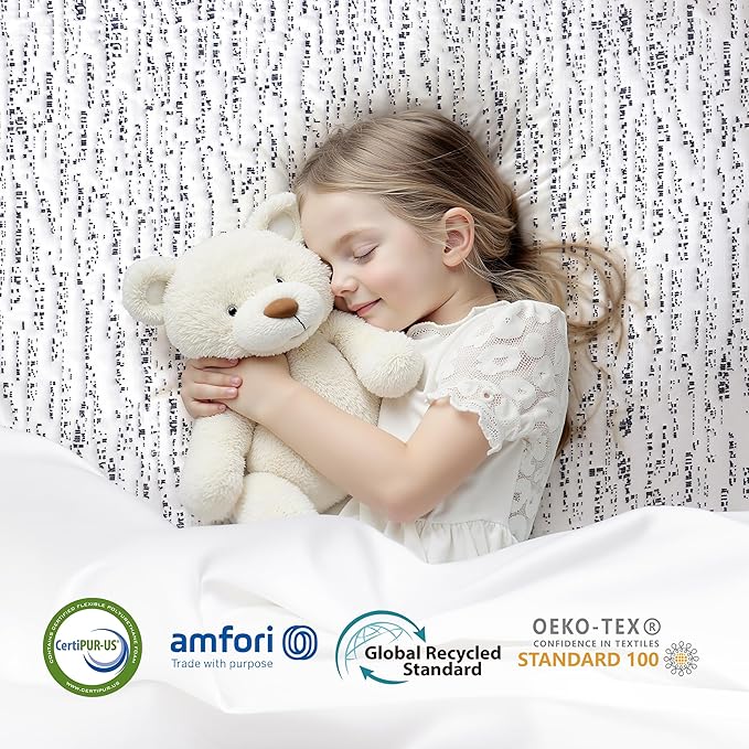 Subrtex Memory Foam Mattress Topper Twin, 3 Inch Mattress Topper for Pressure Relieving, Soft Breathable Single Bed Toppers Mattress Pads with Removable Washable Cover