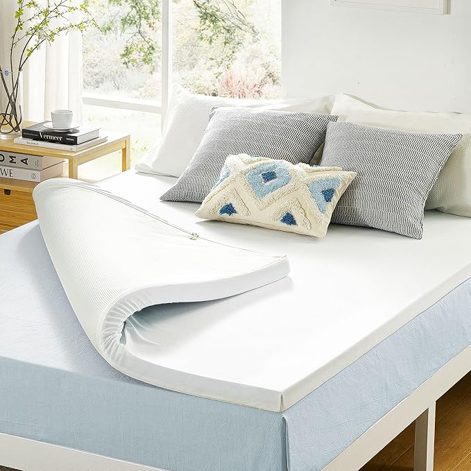 Best Price Mattress 3 Inch Gel Memory Foam Mattress Topper with Cover, CertiPUR-US Certified, Dorm Essentials, Twin XL