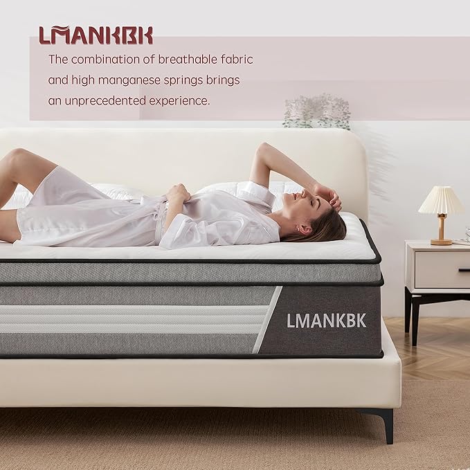 King Mattress,14 Inch King Size Mattress in a Box,Gel Memory Foam and Innerspring Hybrid Mattresses with Individual Pocket Spring for Motion Isolation,Medium Firm Feel,CertiPUR-US