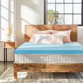 Subrtex Mattress Topper, Memory Foam Mattress Topper, Gel-Infused Memory Foam Topper for Side Stomach Sleepers, Breathable Bed Toppers (4 Inch, King)