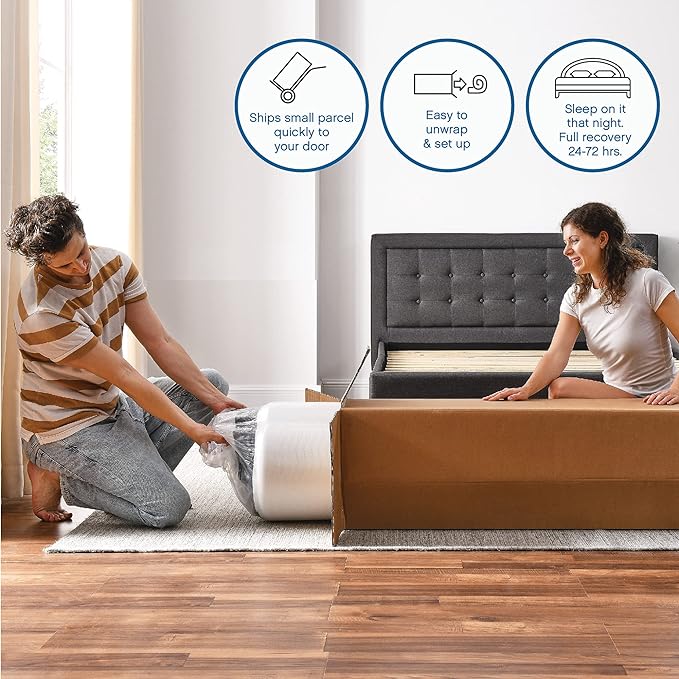 COOL GEL 10 Inch King Mattress Memory Foam Medium Firm, King Size Memory Foam Mattress Cooling, Made in The USA, 10" Depth with Pressure Relief, CertiPUR-US Certified No Fiberglass, CoolGel Bed