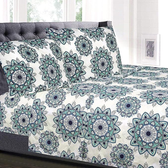 Queen Size Bed Sheets - Breathable Luxury Sheets with Full Elastic & Secure Corner Straps Built In - 1800 Supreme Collection Extra Soft Deep Pocket Bedding Set, Sheet Set, Queen, Ashley