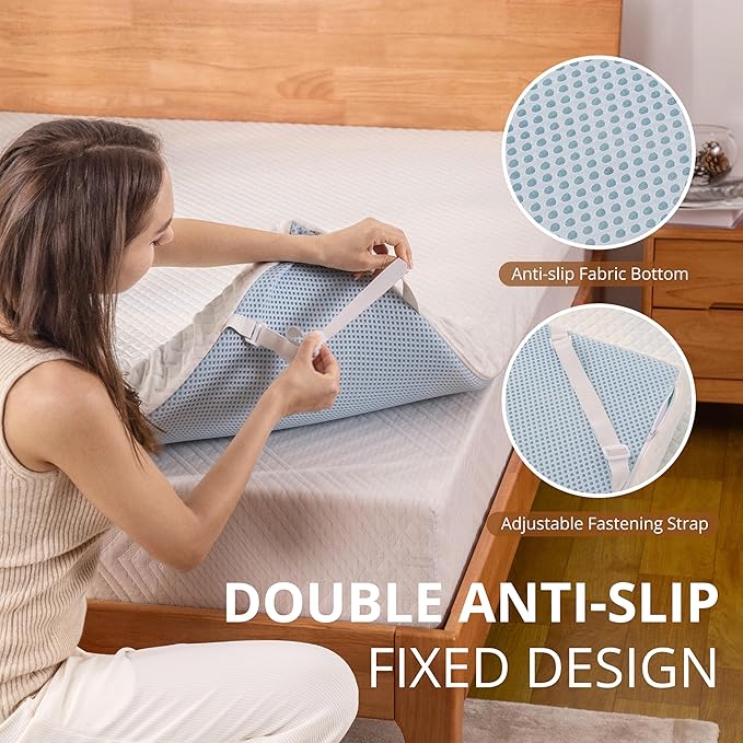 EGO Gel Memory Foam Mattress Topper, 4 Inch King with Removable Breathable Soft Cover, Cooling Bed Topper for Comfort Body Support & Pressure Relief, CertiPUR-US Certified