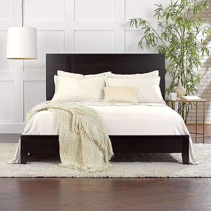 Split King Sheets by Pure Bamboo, Genuine 100% Organic Viscose Derived from Bamboo Bed Sheet Set, Soft & Cooling, Double Stitching *Not for Split Top (Split King, Ivory)