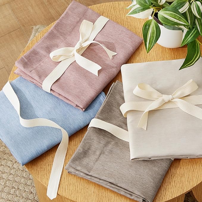 Bedsure Twin/Twin XL Comforter Set - Dusty Rose Soft Bedding for All Seasons, Cationic Dyed Bed Set, 2 Pieces, 1 Twin Size Comforter (68"x88") and 1 Pillow Sham (20"x26"+2")