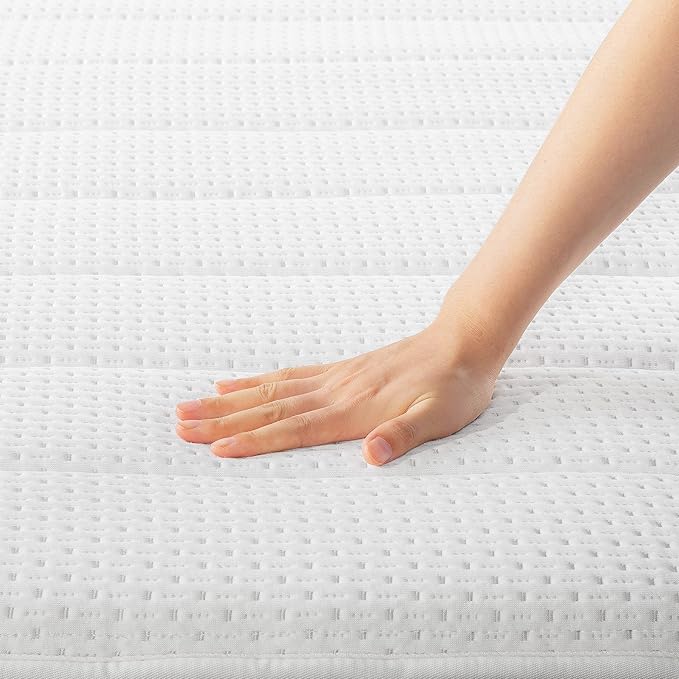 Mellow 12 Inch RENA Euro Top Pocket Spring Hybrid Mattress with Green Tea Memory Foam, King, Navy