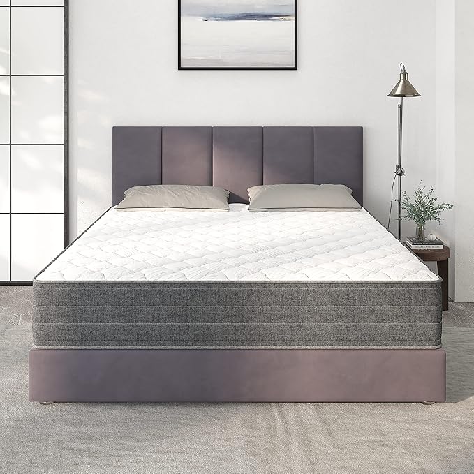 NapQueen Full Mattress, 12 Inch Victoria Hybrid Cooling Gel Infused Pocket Spring and Memory Foam Mattress, Full Size Mattress Bed in a Box, CertiPUR-US Certified, Fiberglass-Free Mattress