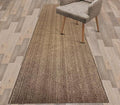 Custom Length Cut to Size Wide Width Carpet Runner Rug for Hallways, Slip Resistant Latex Rubber Backed, 31 inch Wide X Customized Length, Stripe Brown, 31 inch X 16 feet