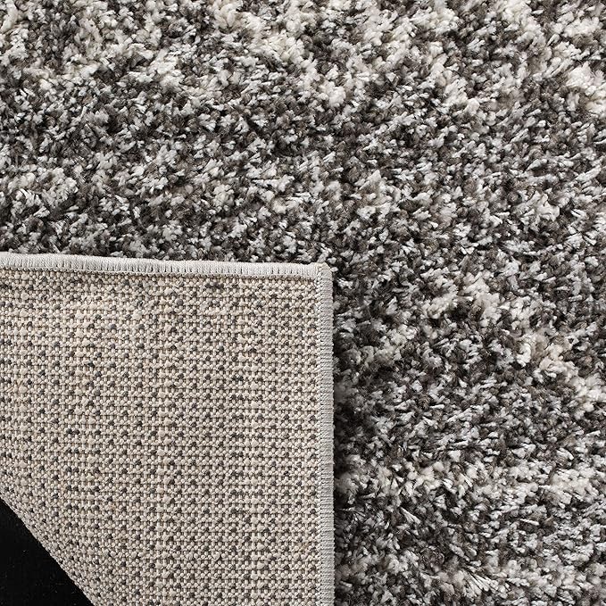 SAFAVIEH Arizona Shag Collection Accent Rug - 3'2" x 5', Brown & Ivory, Moroccan Design, Non-Shedding & Easy Care, 1.6-inch Thick Ideal for High Traffic Areas in Foyer, Living Room, Bedroom (ASG741B)